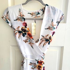 Liva Girl White floral dress
